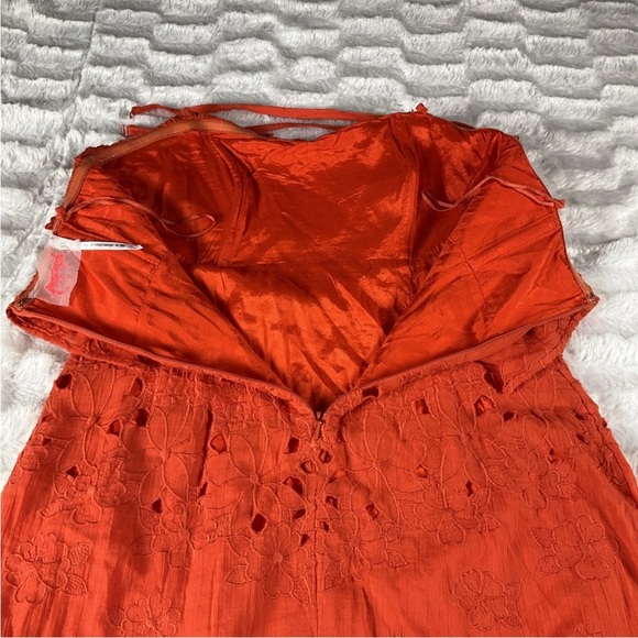 Free People Women’s Size 4 Orange Appliqué Cut Outs Morning Dove Mini - Picture 7 of 11